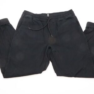 Vision Streetwear Jogger Pants Mens Medium Black Drawstring Elastic Waist